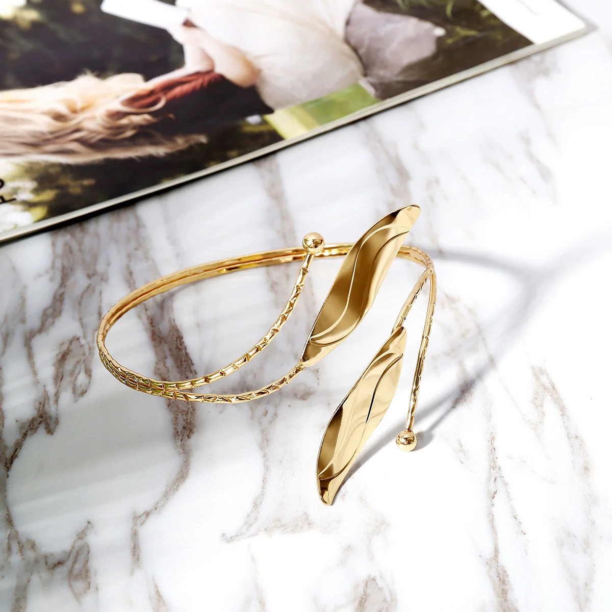 Accessories Metal Geometric Arm Bracelet Arm Ring Electroplating Female Retro Style - Image 4
