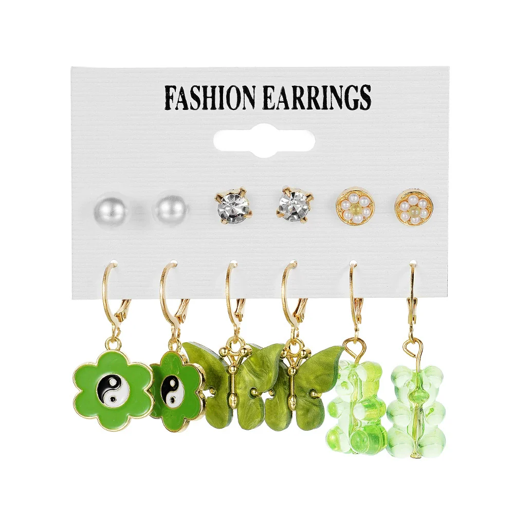 Acrylic Alloy Cute Animal Zodiac Micro Inlay Earrings - Image 10