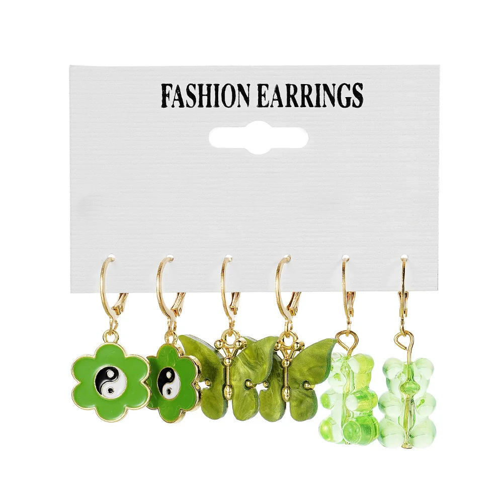 Acrylic Alloy Cute Animal Zodiac Micro Inlay Earrings - Image 11