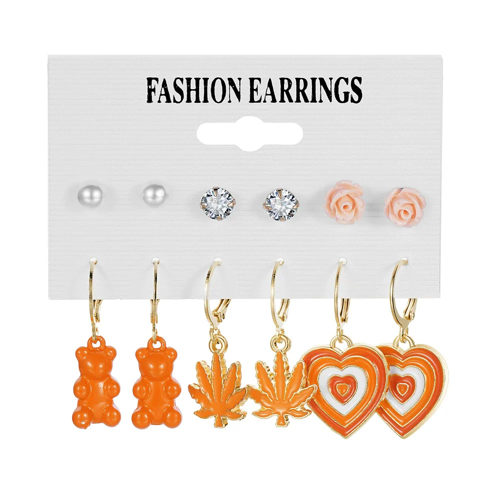 Acrylic Alloy Cute Animal Zodiac Micro Inlay Earrings - Image 14