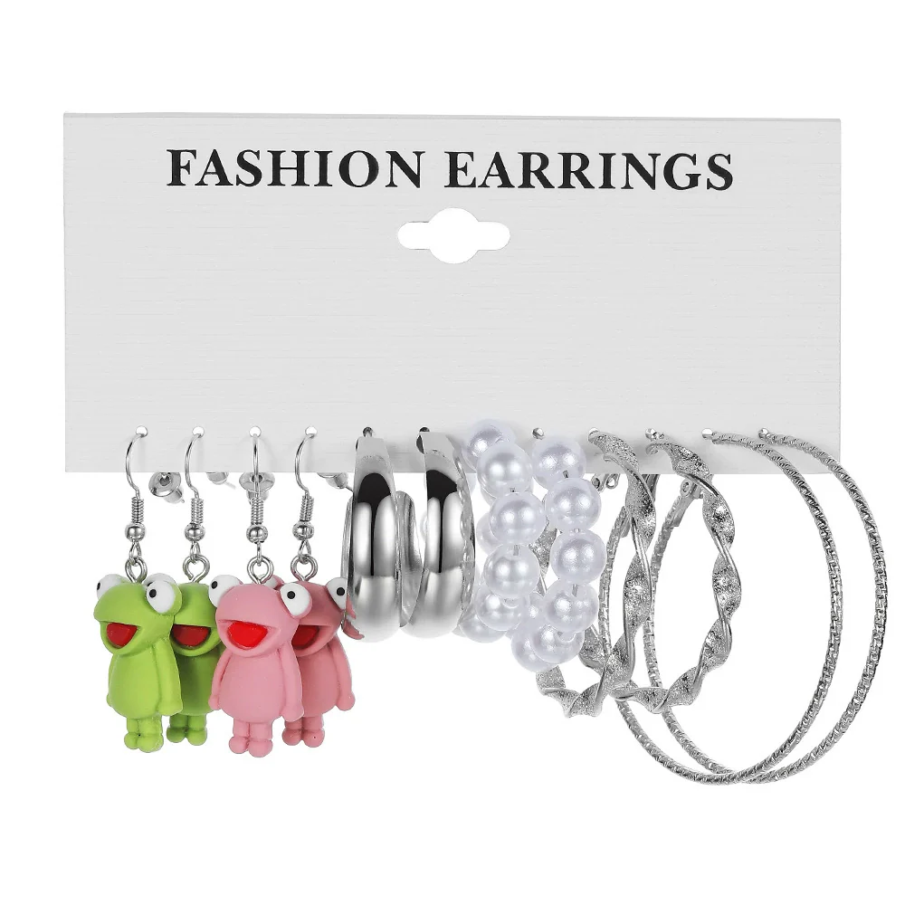 Acrylic Alloy Cute Animal Zodiac Micro Inlay Earrings - Image 20
