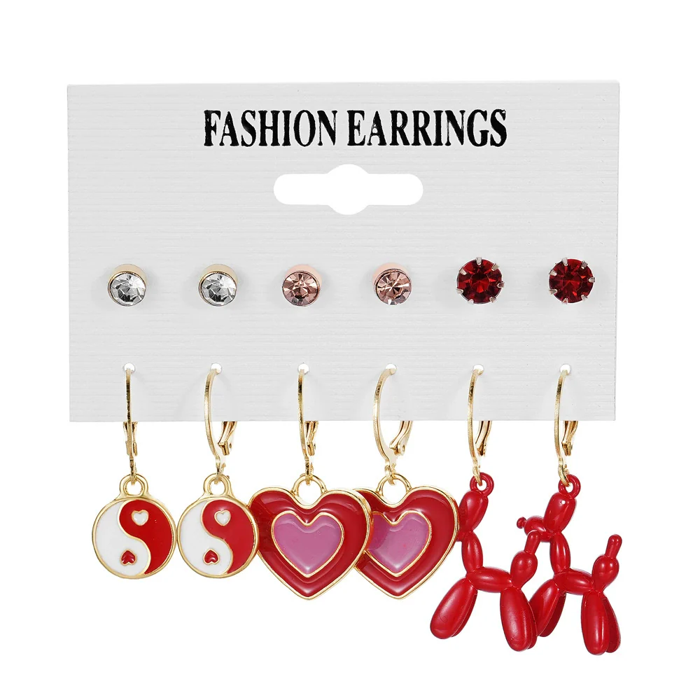 Acrylic Alloy Cute Animal Zodiac Micro Inlay Earrings - Image 5