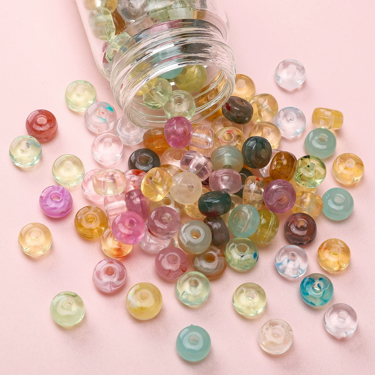 Acrylic Flat Bead Jewelry Accessories For Diy Handmade Beaded Bracelet - Image 4