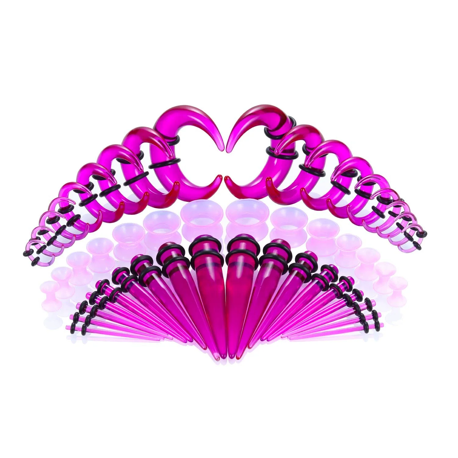 Acrylic Geometric Polishing Hip Hop Ear Horn Set Jewelry - Image 6