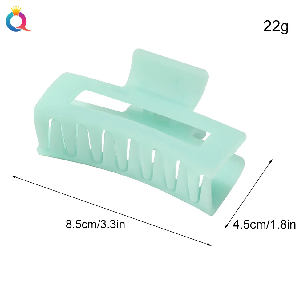 Acrylic Handmade Square Hair Grip Ball Head Shark Clip Women's Hair Accessories - Image 4