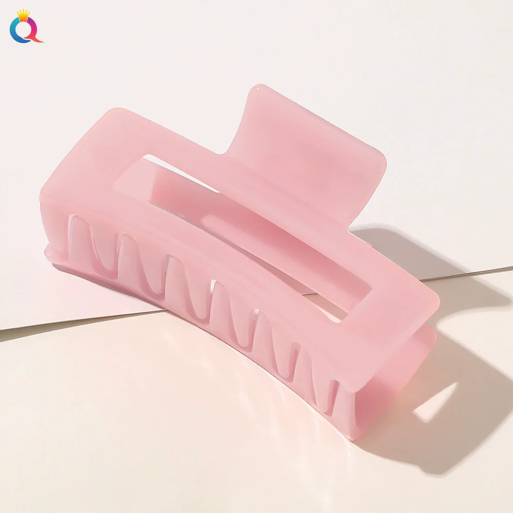 Acrylic Handmade Square Hair Grip Ball Head Shark Clip Women's Hair Accessories - Image 6