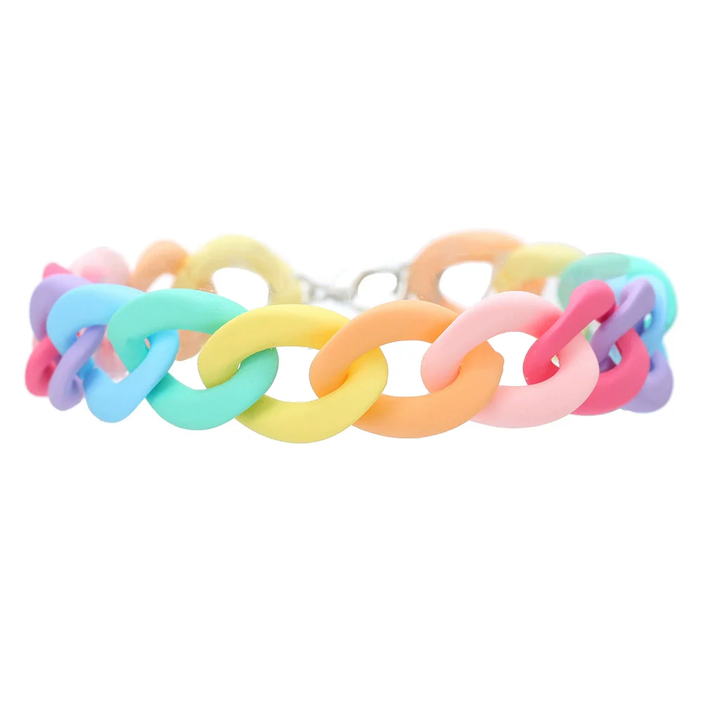 Acrylic Handmade Unisex Geometric Cartoon Dopamine Style Bracelet