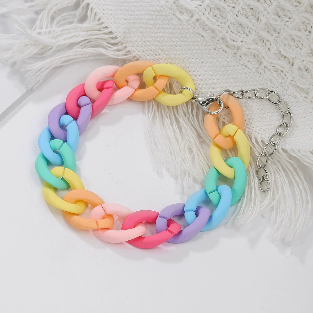 Acrylic Handmade Unisex Geometric Cartoon Dopamine Style Bracelet - Image 2