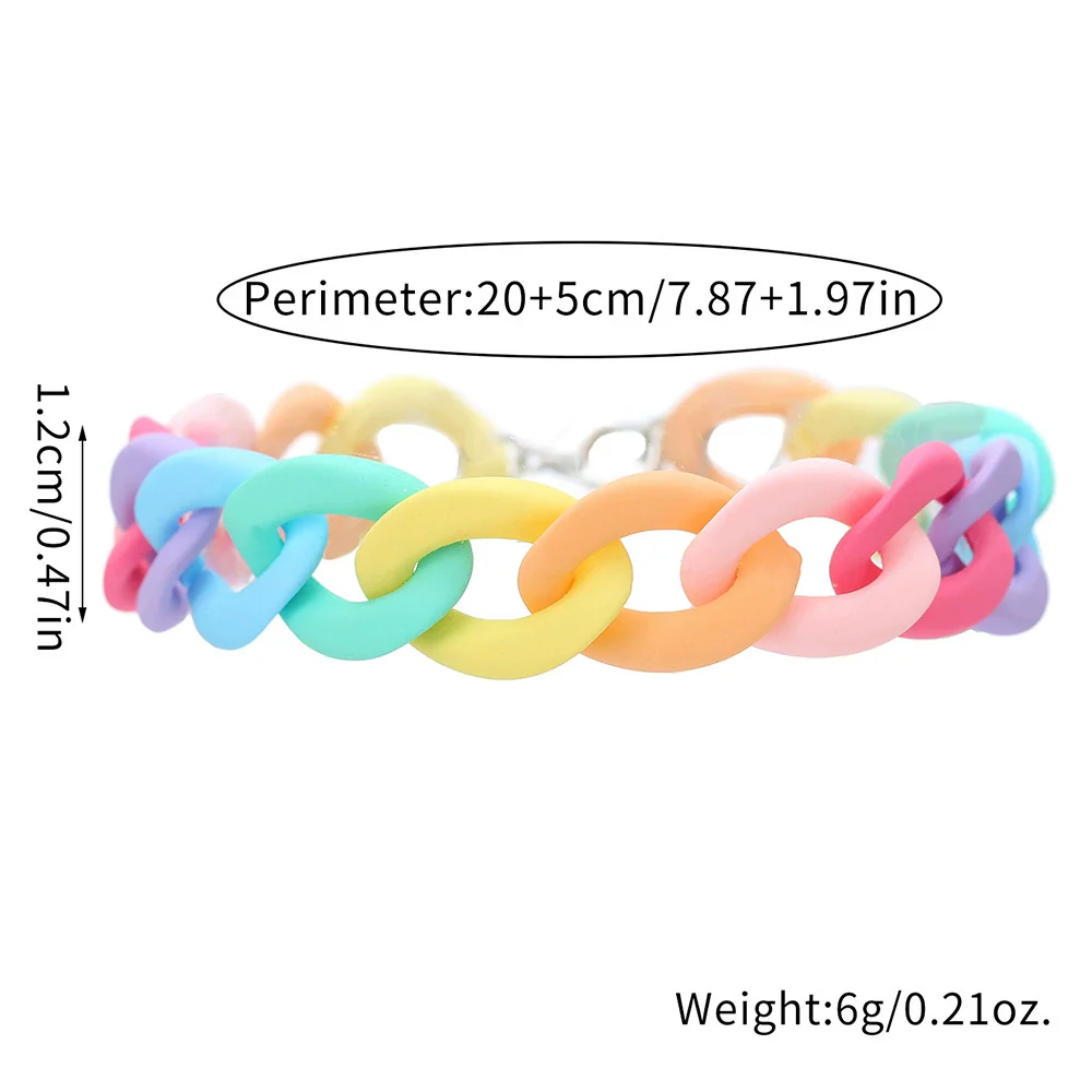Acrylic Handmade Unisex Geometric Cartoon Dopamine Style Bracelet - Image 5