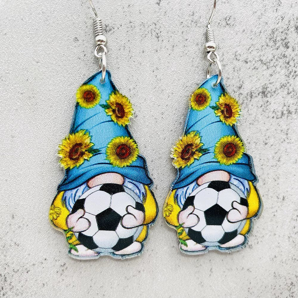 Acrylic Handmade Ushaped Leopard Print Geometric Women's Earrings - Image 4