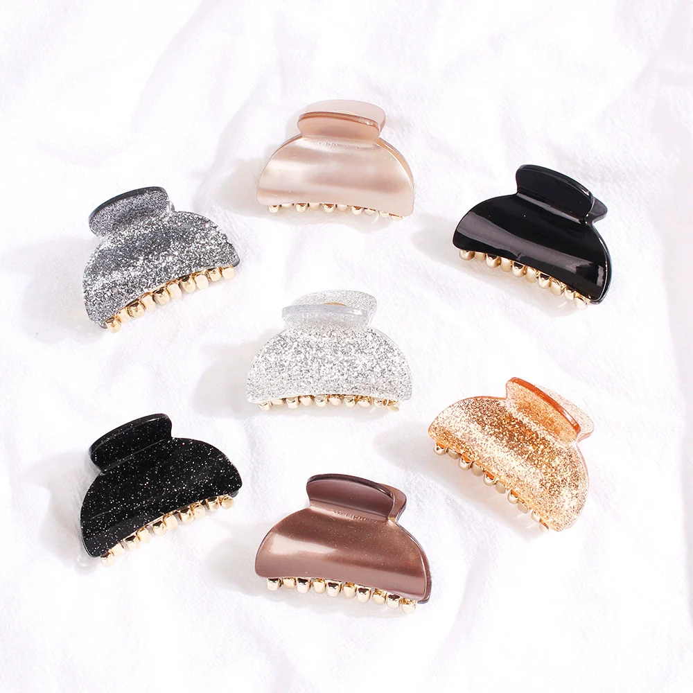 Acrylic Handmade Women's Solid Color Hair Clip