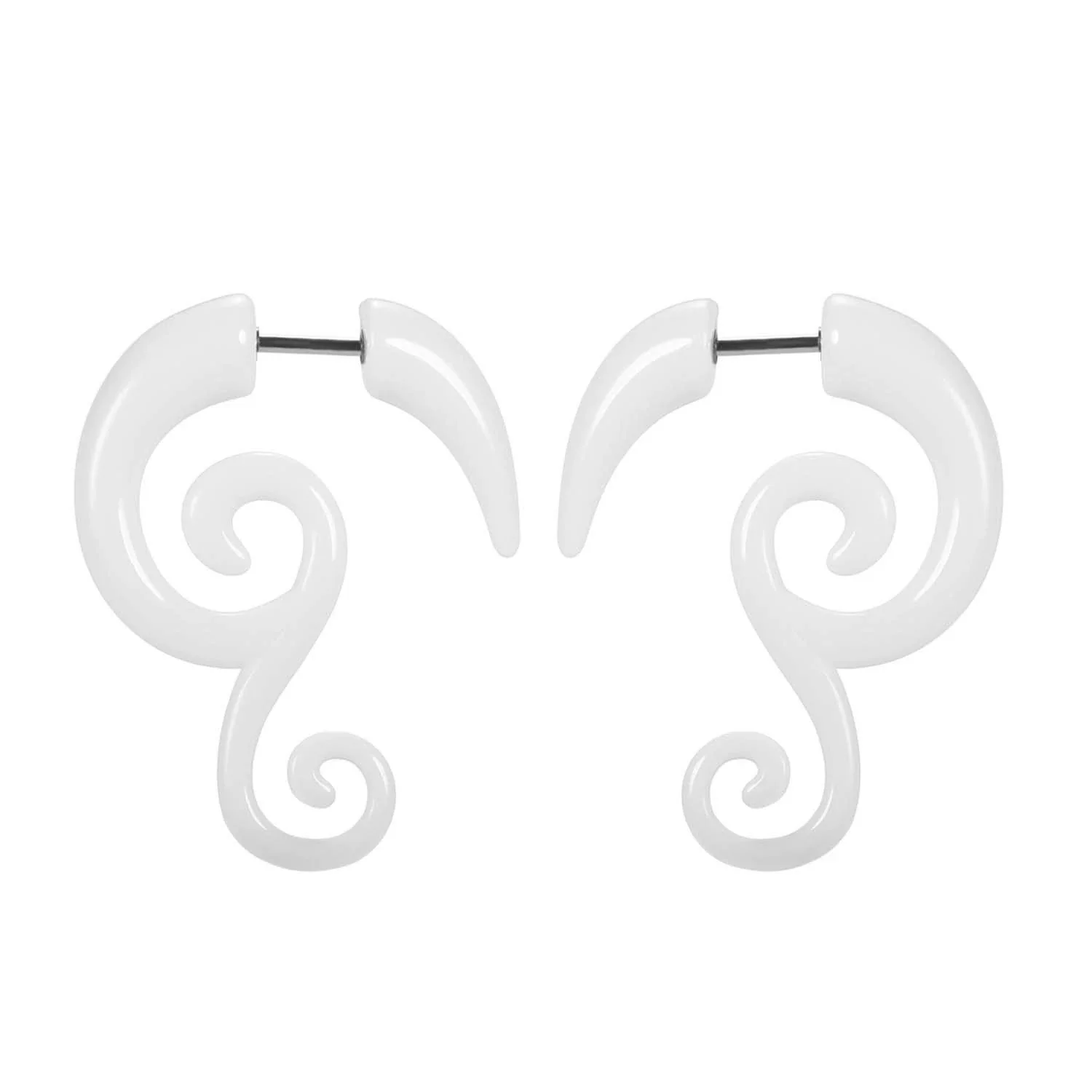 Acrylic Hiphop Earrings With Love Water Drops Bells Heart Pattern And Polishing Treatment - Image 23