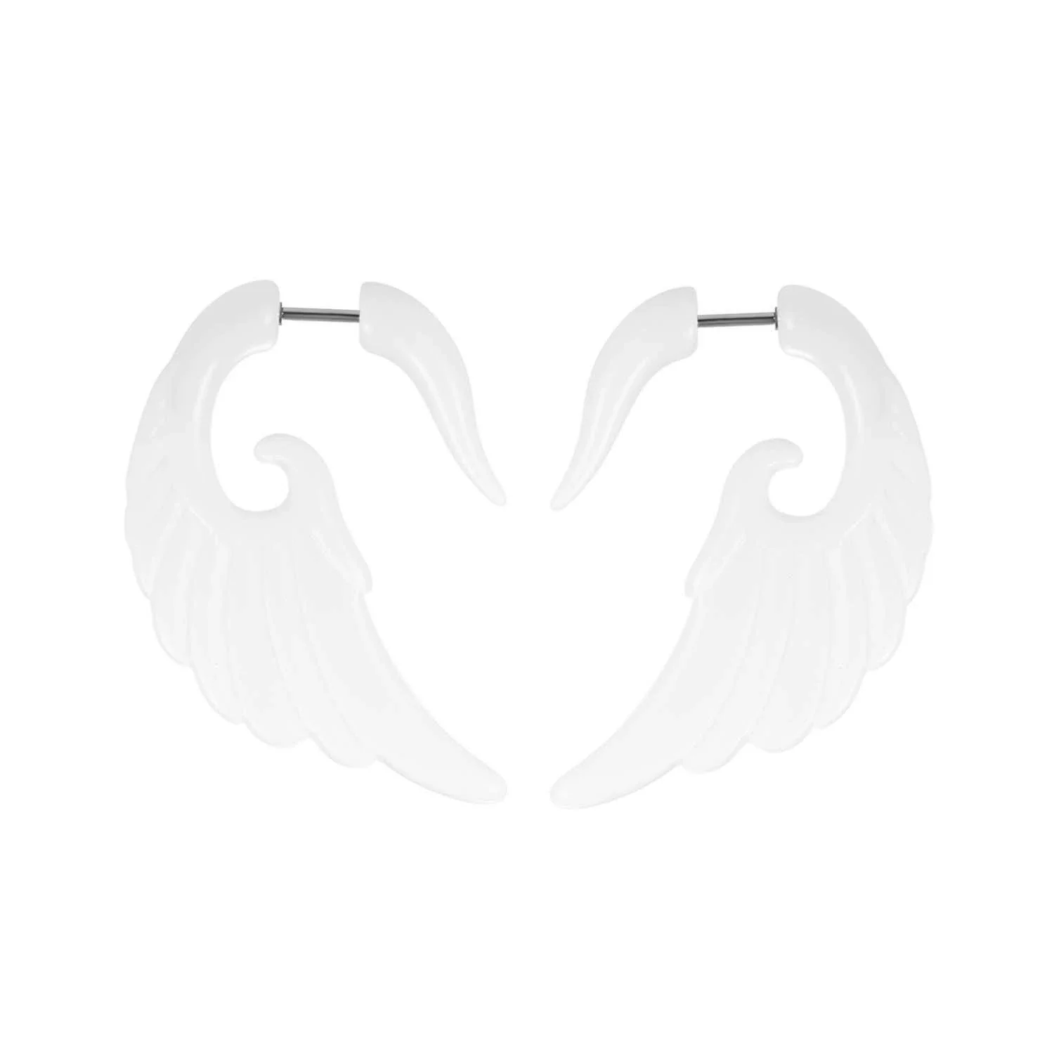 Acrylic Hiphop Earrings With Love Water Drops Bells Heart Pattern And Polishing Treatment - Image 9