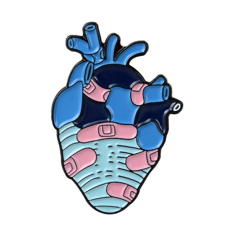 Allmatch Alloy Heartshaped Ocean Series Cartoon Cute Brooch Jewelry With Electroplating - Image 10