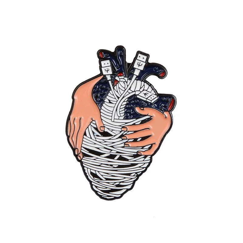 Allmatch Alloy Heartshaped Ocean Series Cartoon Cute Brooch Jewelry With Electroplating - Image 11