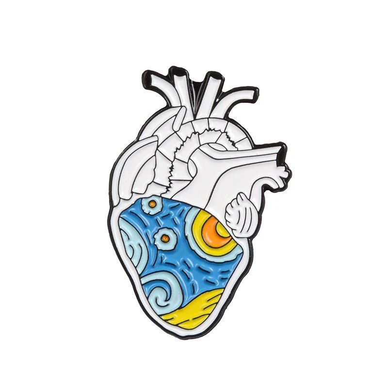 Allmatch Alloy Heartshaped Ocean Series Cartoon Cute Brooch Jewelry With Electroplating - Image 13