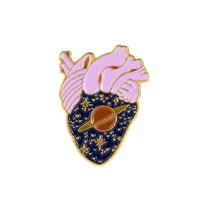 Allmatch Alloy Heartshaped Ocean Series Cartoon Cute Brooch Jewelry With Electroplating - Image 16