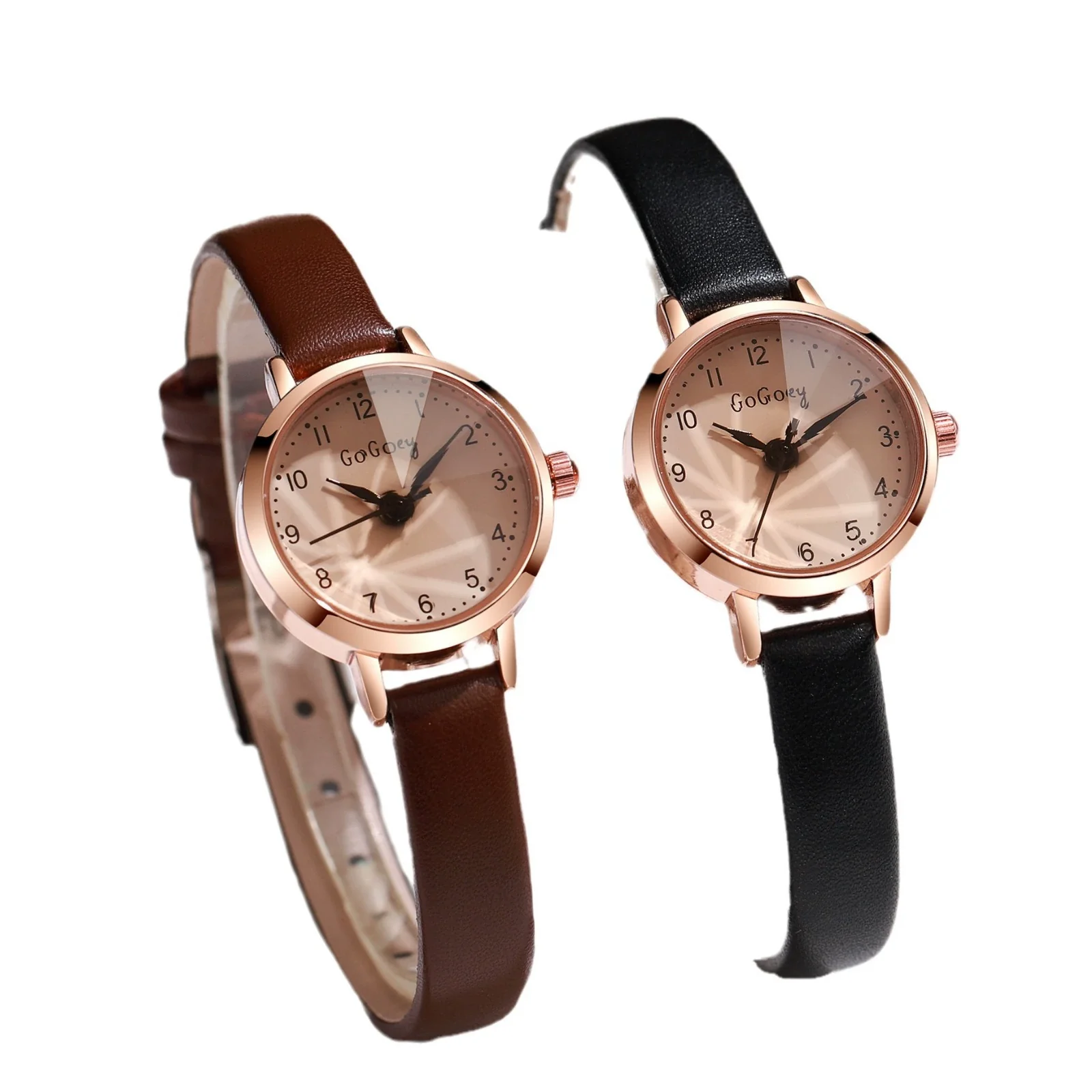 Allmatch Fashion Female Watch With Alloy Case And Pu Strap Round Dial Sweet Style - Image 5