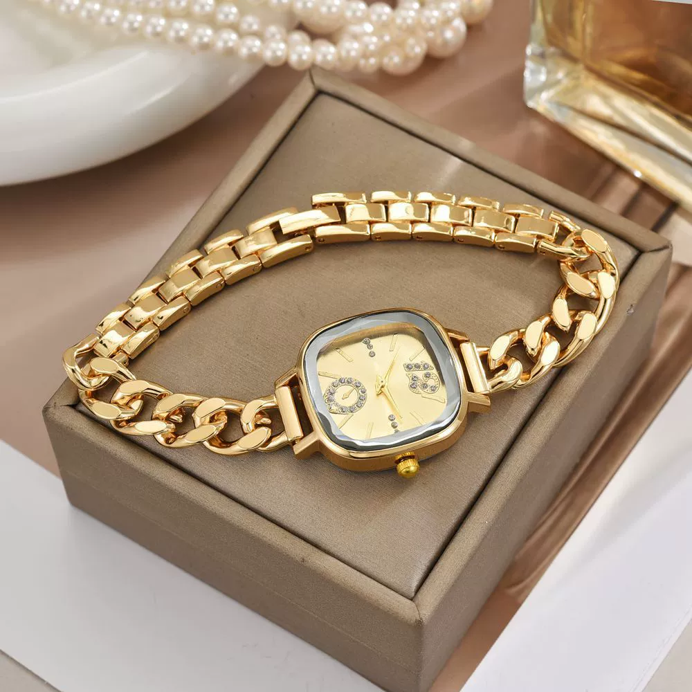 Allmatch Purple Aurora Dial Square Bracelet Watch For Students Alloy Material Fashion Style - Image 10