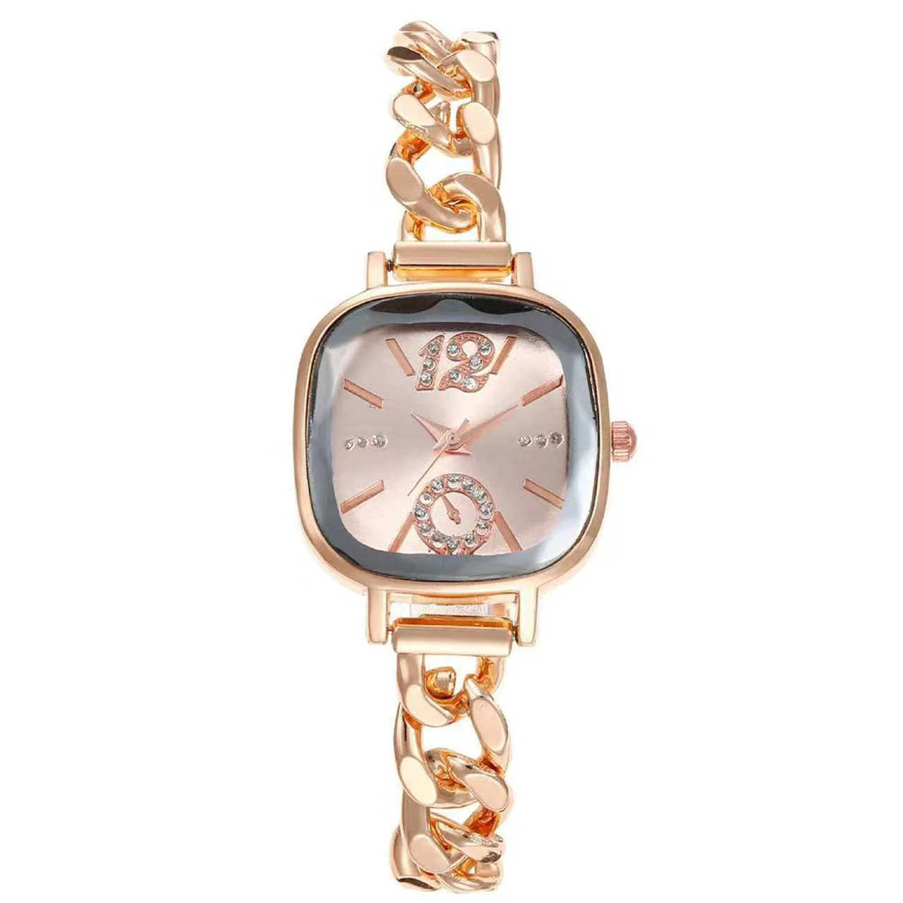 Allmatch Purple Aurora Dial Square Bracelet Watch For Students Alloy Material Fashion Style - Image 12