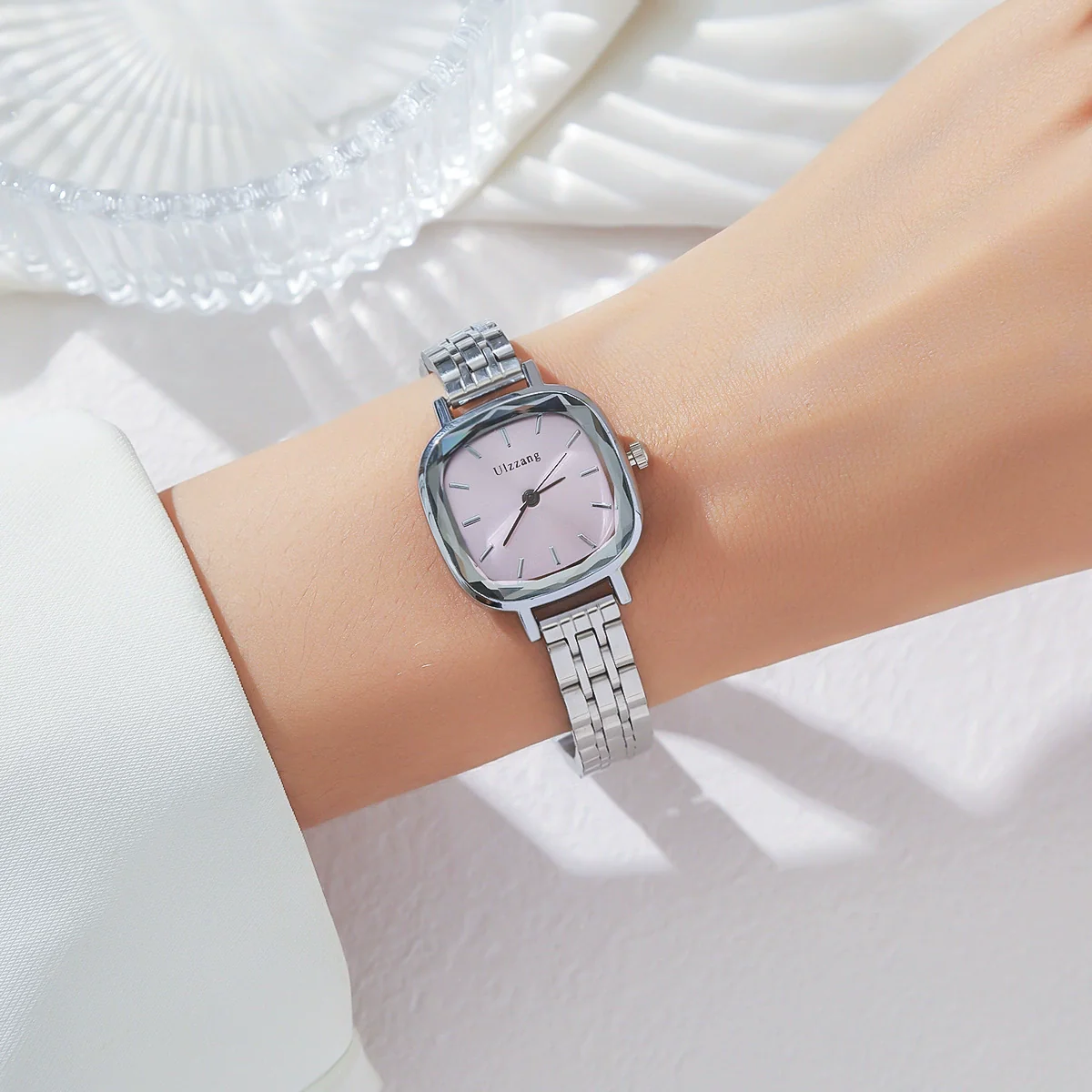 Allmatch Purple Aurora Dial Square Bracelet Watch For Students Alloy Material Fashion Style - Image 17