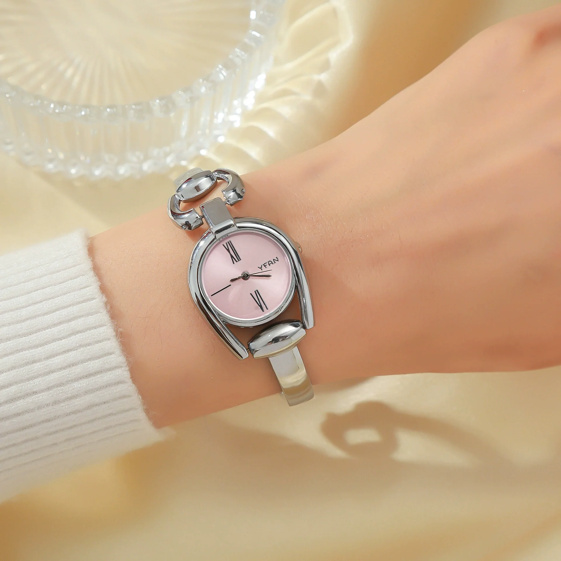 Allmatch Purple Aurora Dial Square Bracelet Watch For Students Alloy Material Fashion Style - Image 18