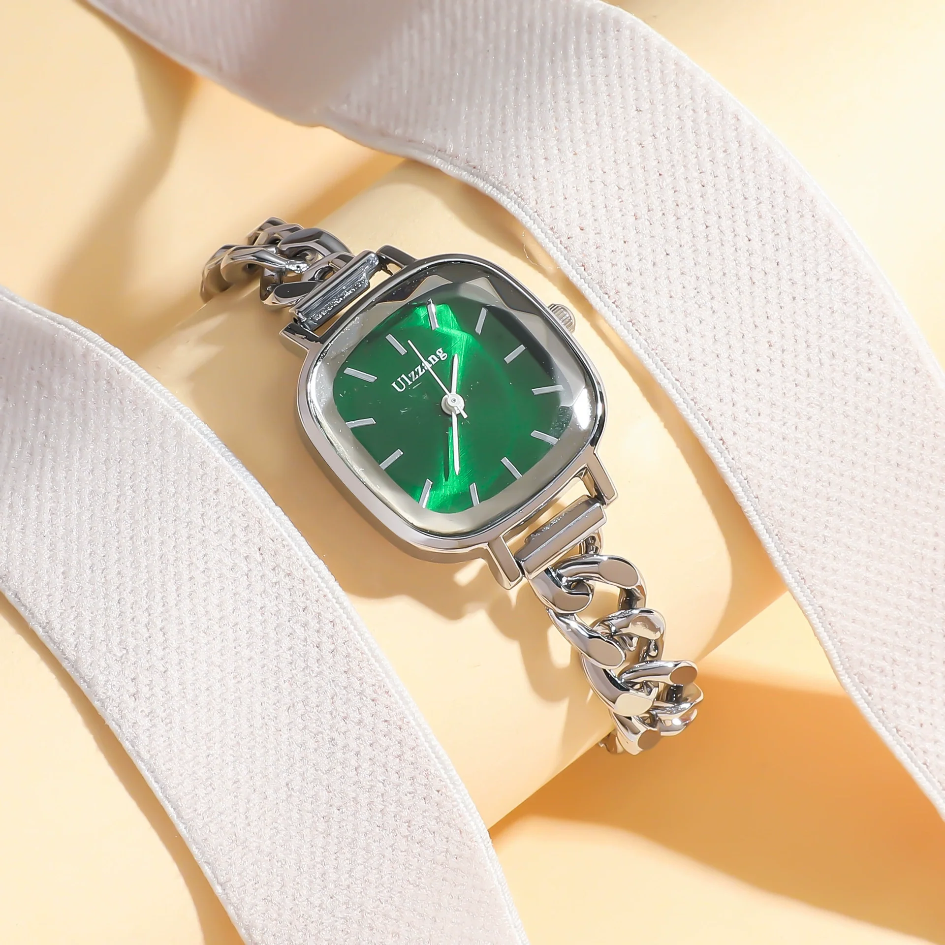Allmatch Purple Aurora Dial Square Bracelet Watch For Students Alloy Material Fashion Style - Image 7