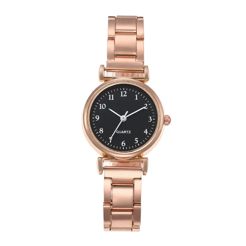 Allmatch Quartz Watch Alloy Case Steel Strip Strap Stainless Steel Clasp Round Dial Small Fresh Style - Image 4