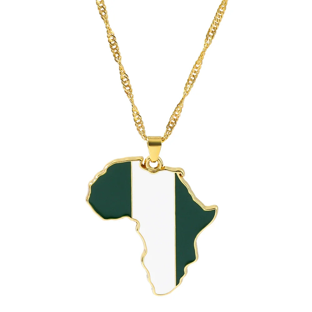 Alloy Africa Map Pendant Necklace With Electroplating Unisex Style - Image 11
