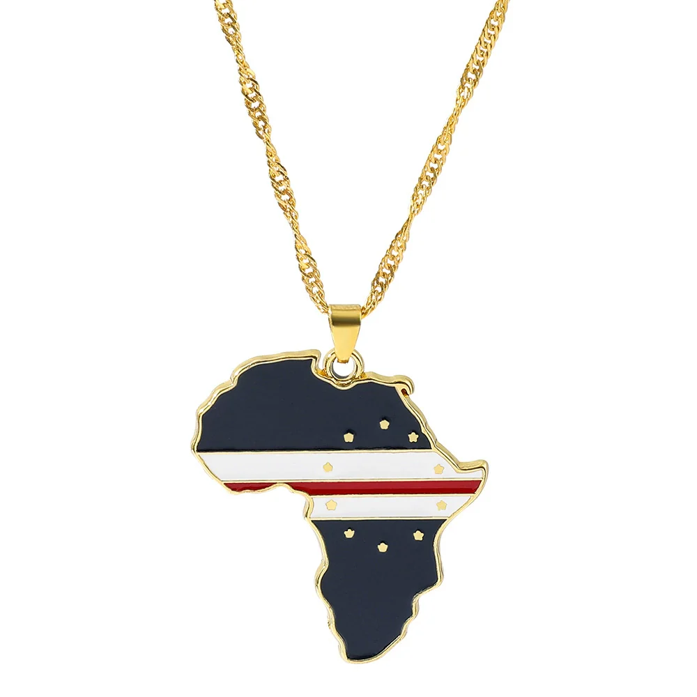 Alloy Africa Map Pendant Necklace With Electroplating Unisex Style - Image 17