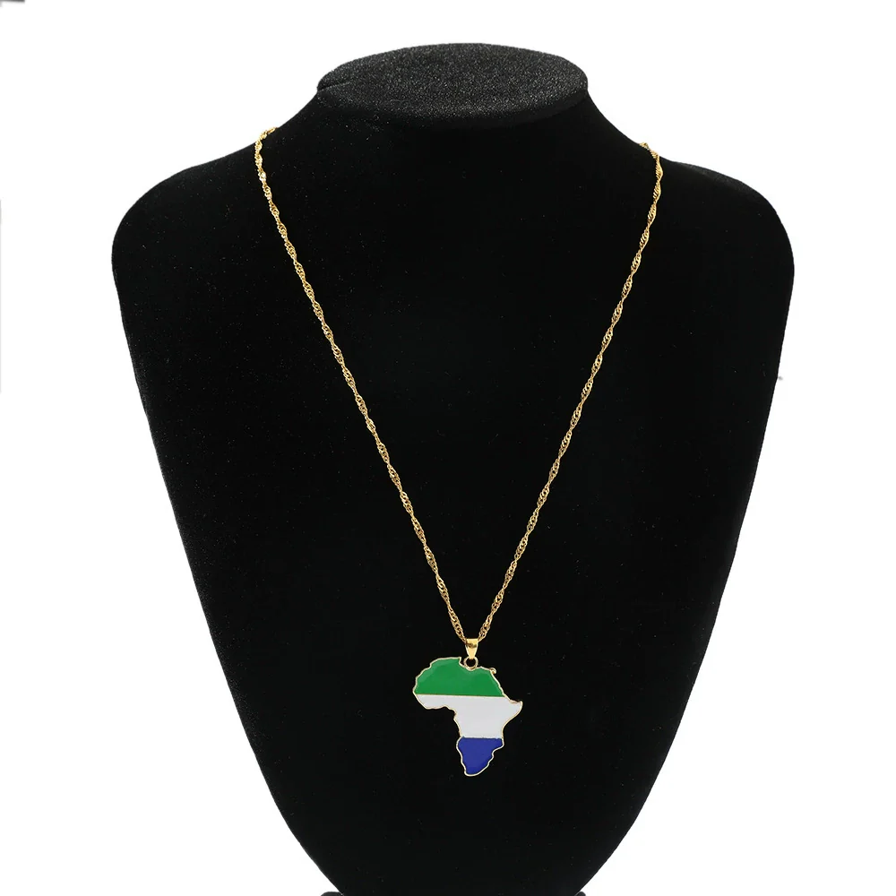 Alloy Africa Map Pendant Necklace With Electroplating Unisex Style - Image 2