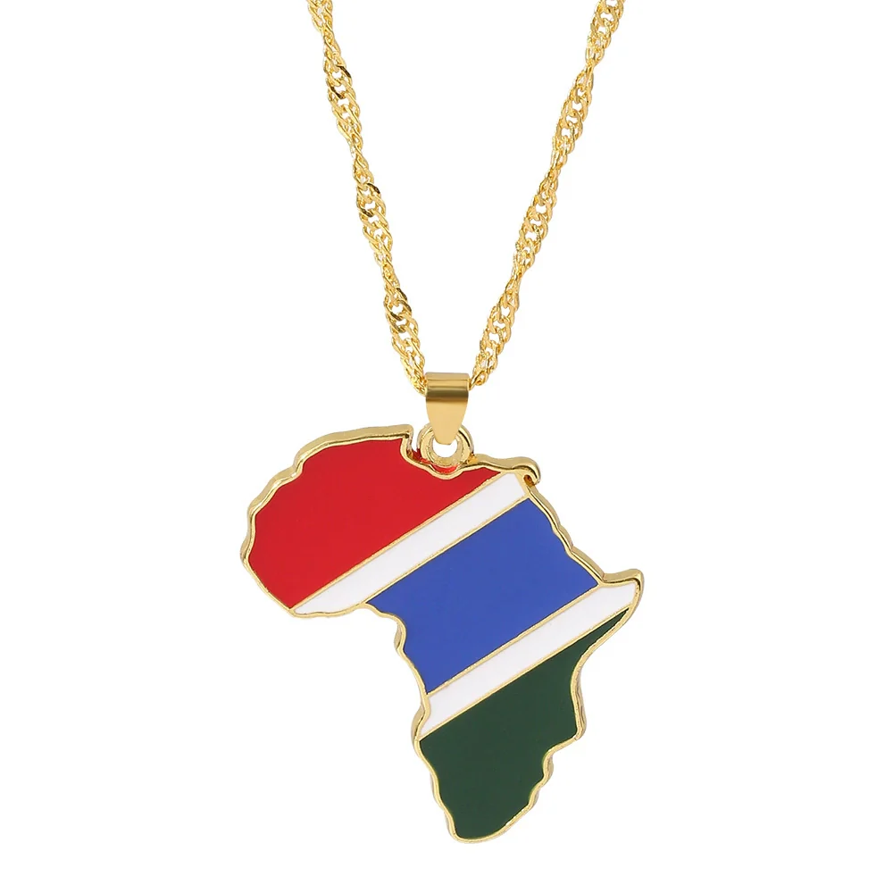 Alloy Africa Map Pendant Necklace With Electroplating Unisex Style - Image 23