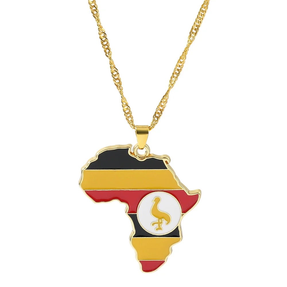Alloy Africa Map Pendant Necklace With Electroplating Unisex Style - Image 7
