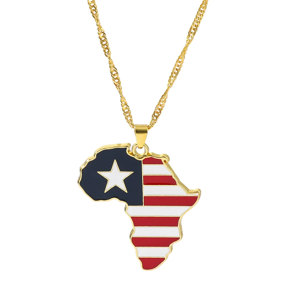 Alloy Africa Map Pendant Necklace With Electroplating Unisex Style - Image 8