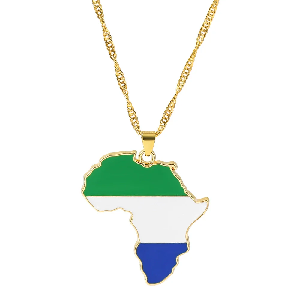 Alloy Africa Map Pendant Necklace With Electroplating Unisex Style - Image 9
