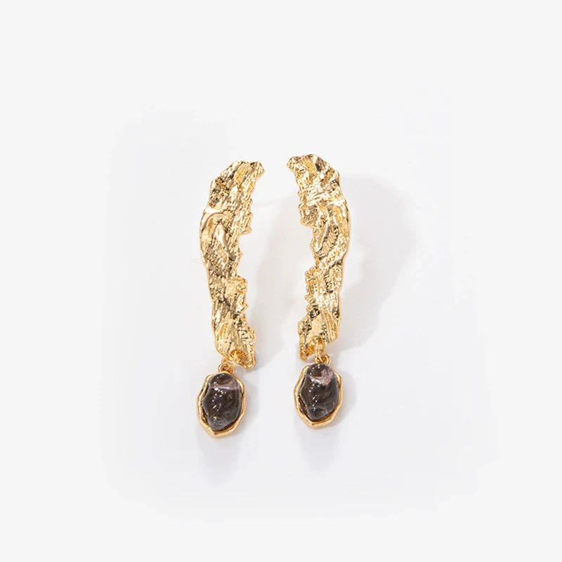 Alloy And Stainless Steel Geometric Style Dangle Earrings With Electroplating Treatment - Image 5