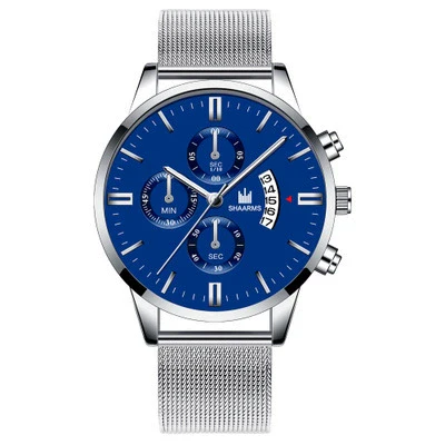 Alloy Band And Case Men's Casual Business Round Dial Scale Quartz Watch - Image 15