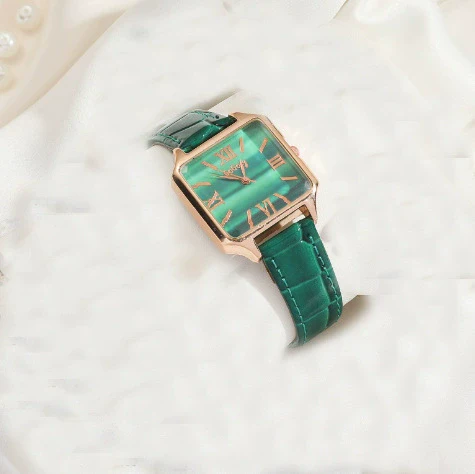 Alloy Band Fashion Female Emerald Green Round Dial Butterfly Bracelet Watch - Image 8