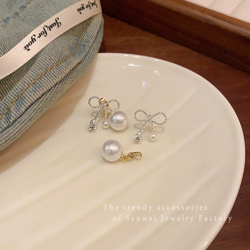 Alloy Bow Style Electroplated Women's Earrings - Image 4