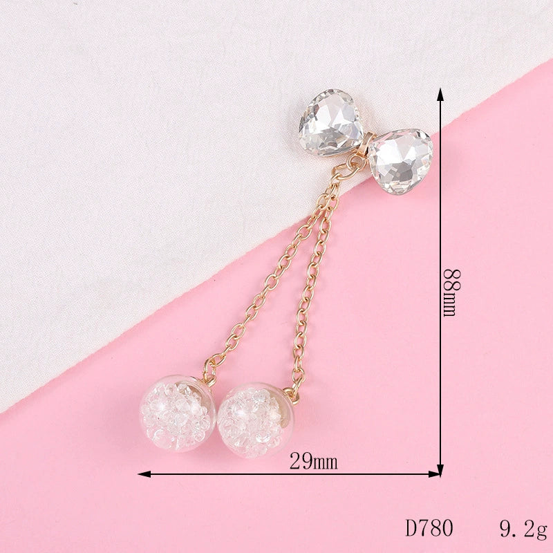 Alloy Bow Tie Pattern Mobile Phone Case Tassel Pendant Jewelry Accessories Electroplating - Image 11