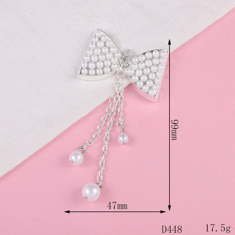 Alloy Bow Tie Pattern Mobile Phone Case Tassel Pendant Jewelry Accessories Electroplating - Image 12