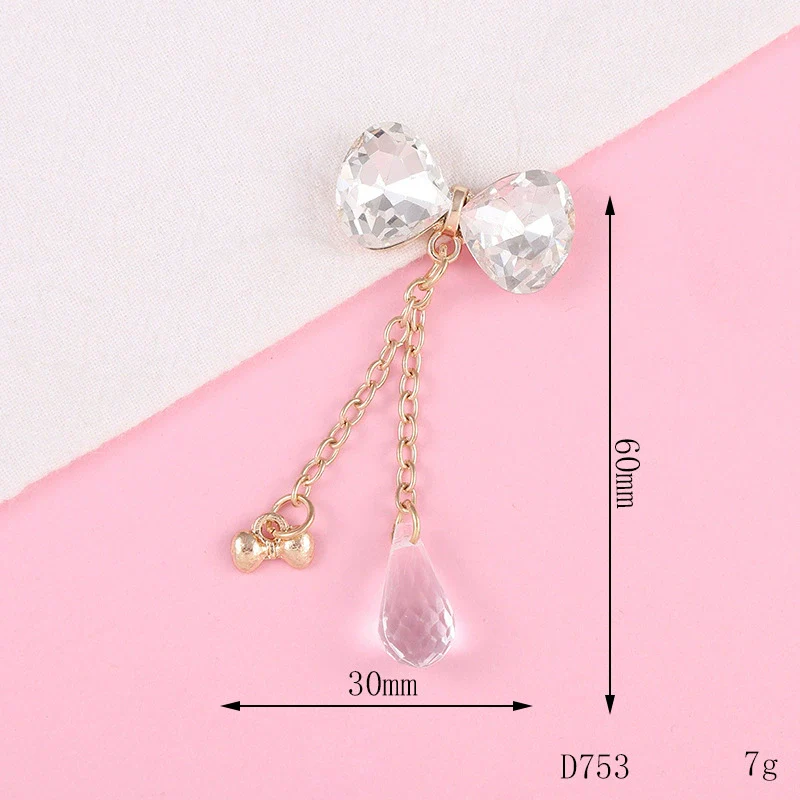 Alloy Bow Tie Pattern Mobile Phone Case Tassel Pendant Jewelry Accessories Electroplating - Image 7