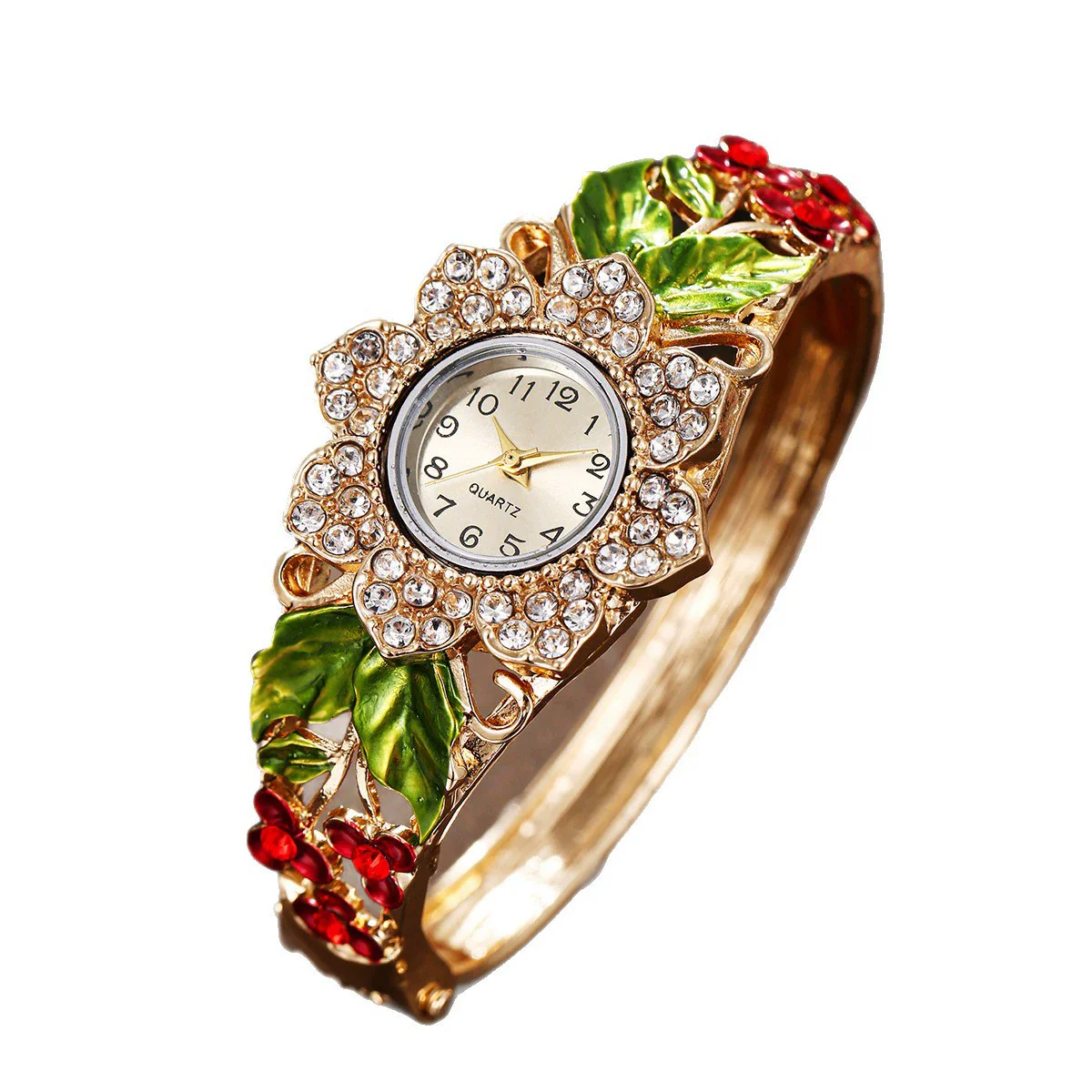 Alloy Bracelet Quartz Watch For Women With Round Dial Fashion Style - Image 5