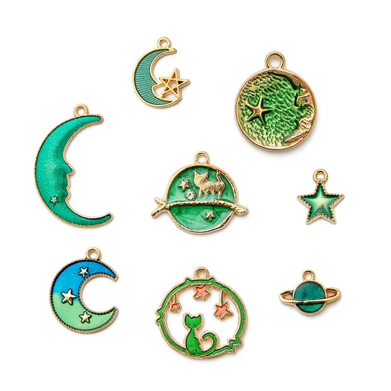 Alloy Cartoon Dripping Oil Handmade Pendant Earrings Jewelry Mobile Phone Shell Accessories Wholesale - Image 15