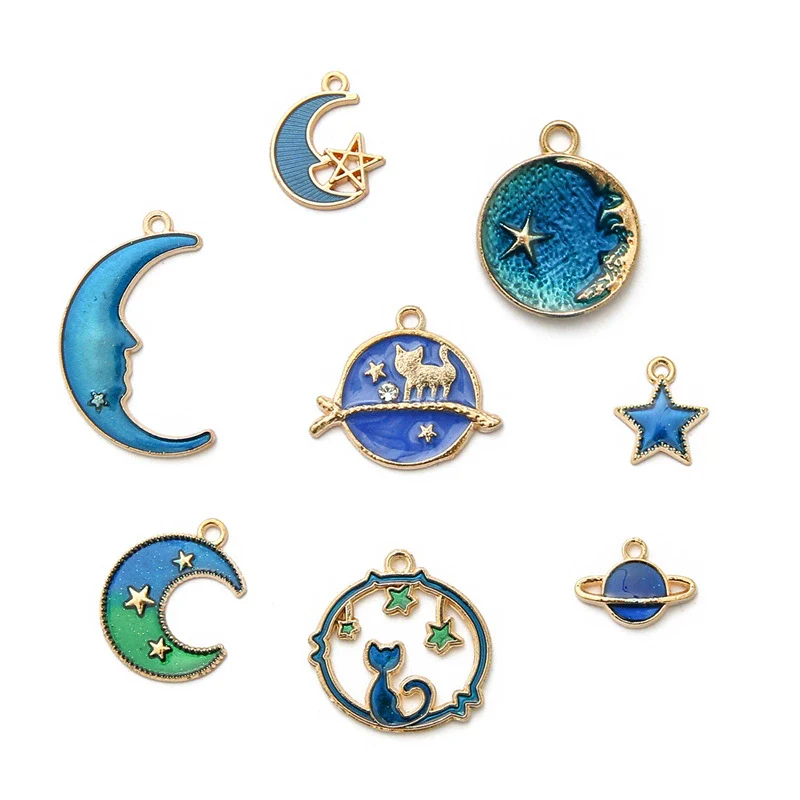 Alloy Cartoon Dripping Oil Handmade Pendant Earrings Jewelry Mobile Phone Shell Accessories Wholesale - Image 17