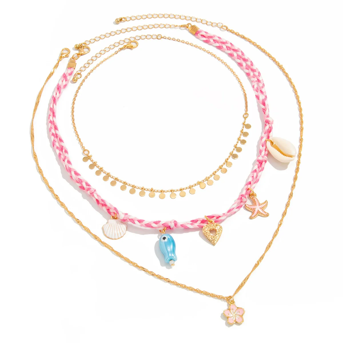 Alloy Ceramic Animal Zodiac Sweet Style Electroplated Pendant Necklace - Image 5