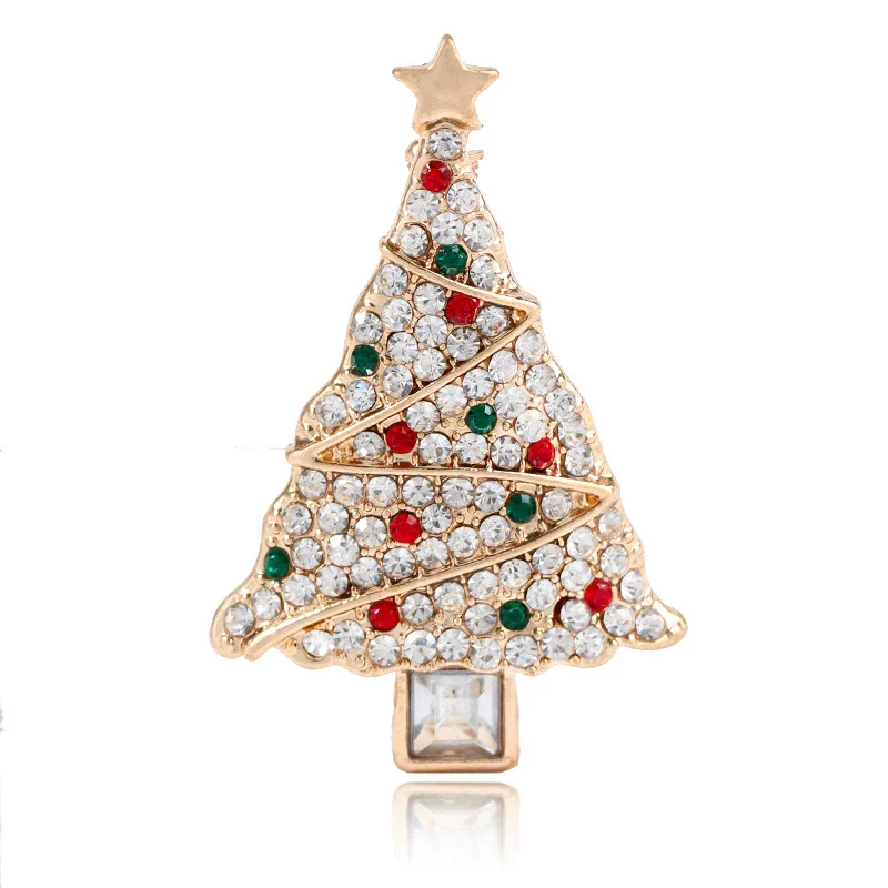 Alloy Christmas Tree Brooch Electroplated For Women - Image 6