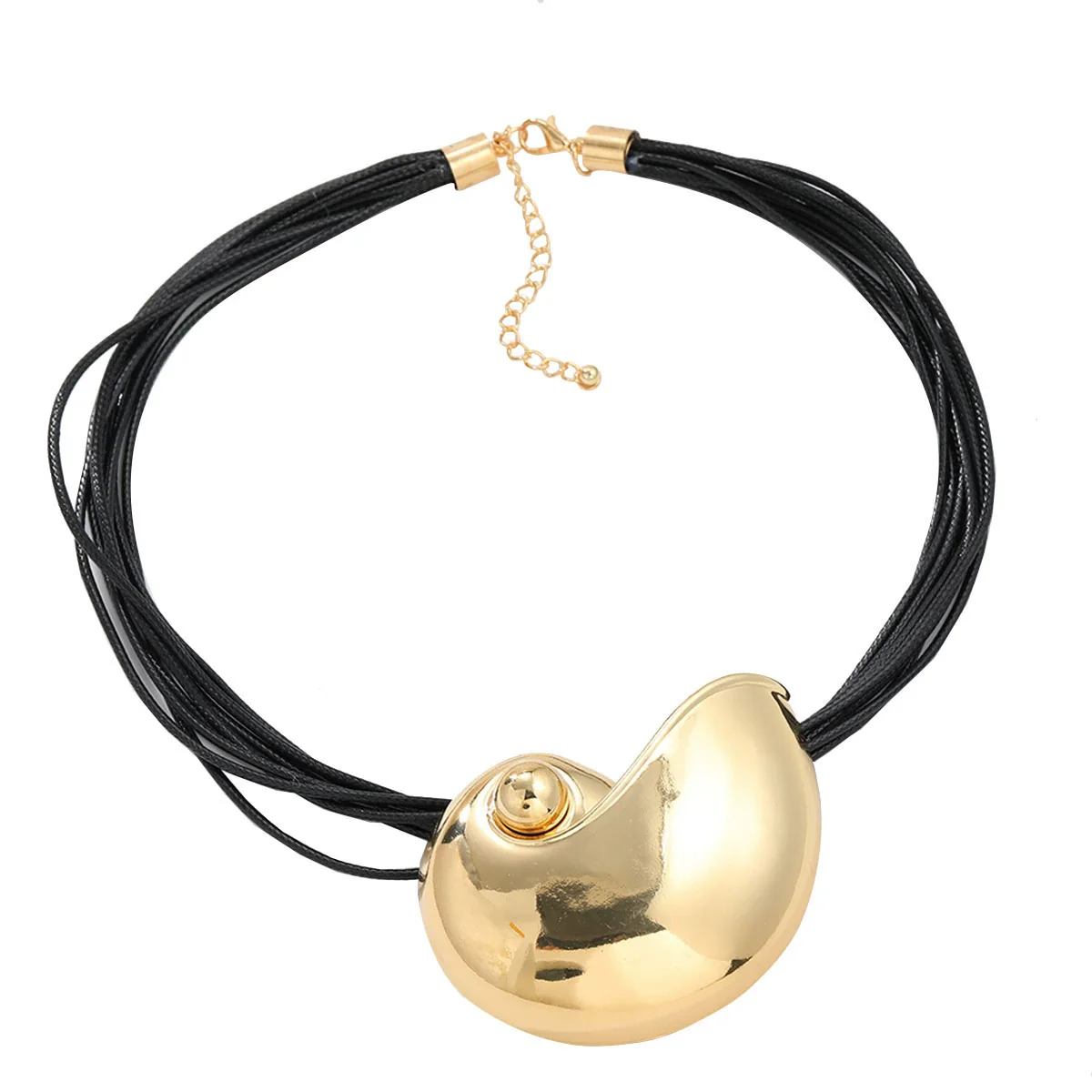 Alloy Conch Necklace Women's Fashionable Metal Pendant With Animal Geometric Style Electroplated - Image 5
