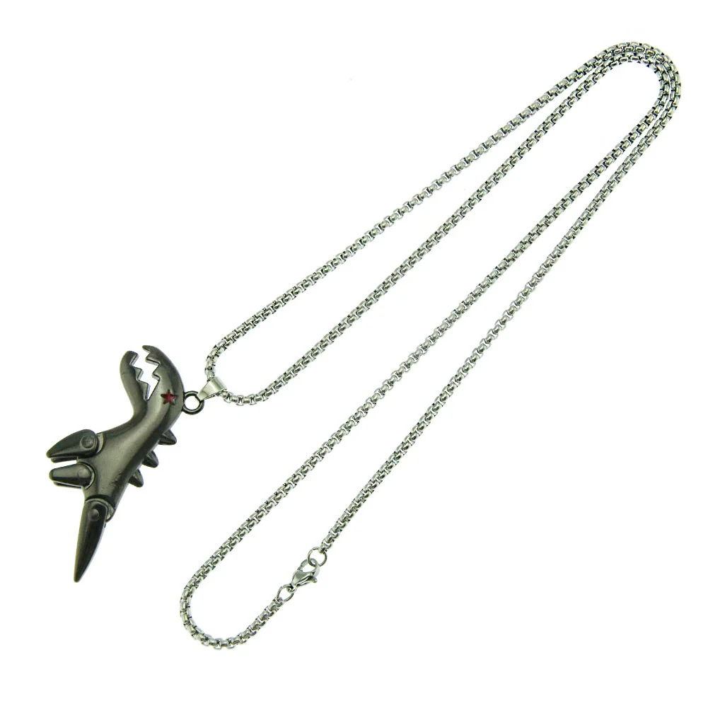 Alloy Dinosaur Pendant Necklace With Geometric Style And Electroplating For Men And Women Couple - Image 5