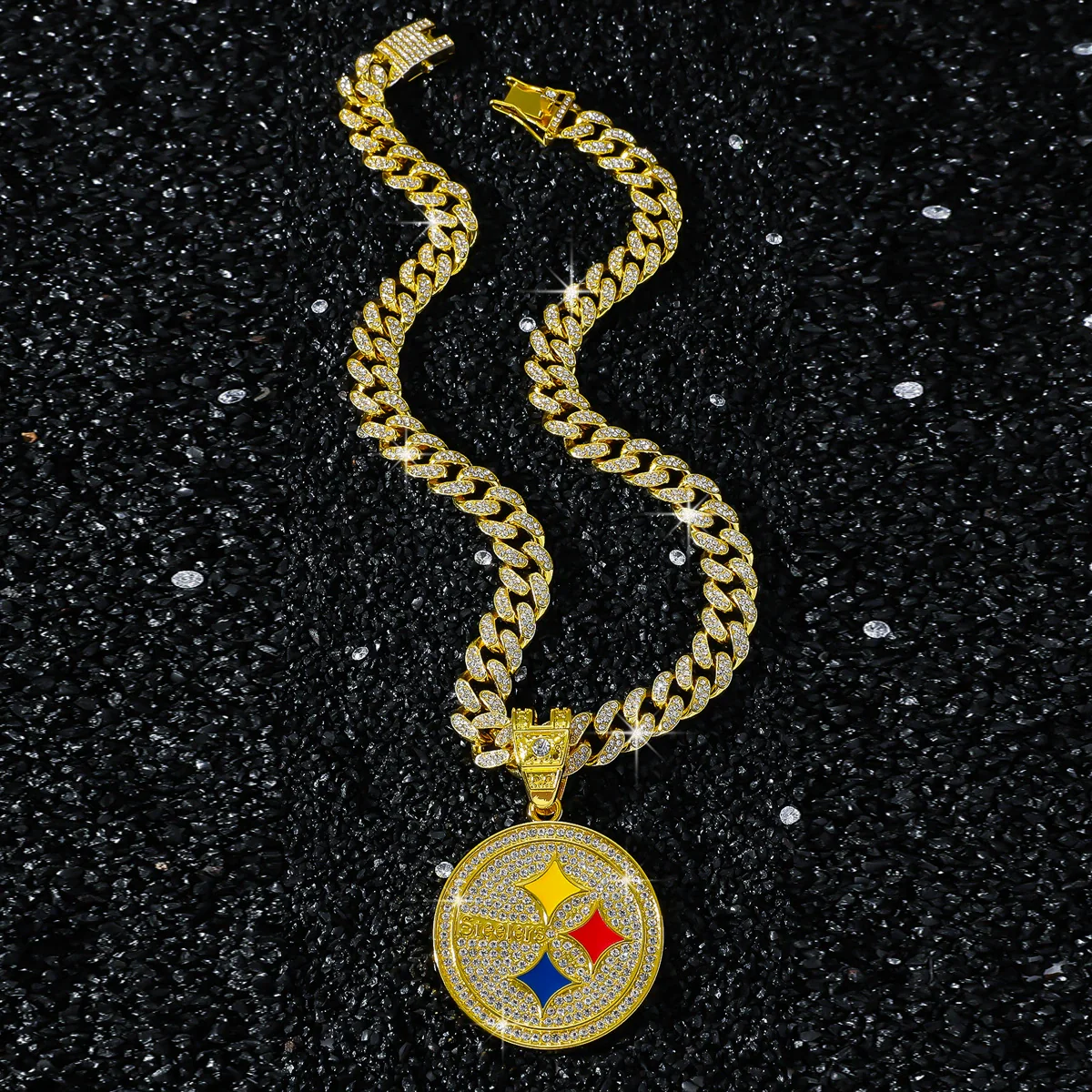 Alloy Disc Logo Pendant Hiphop Necklace With Animals Zodiac Pattern And Electroplating Design For Men Cuban Chain Style - Image 4